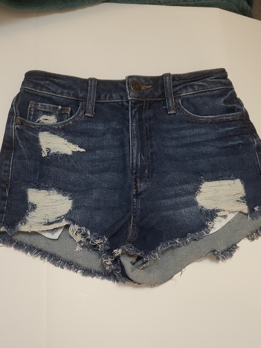 Sonoma Dark Blue Distressed Denim Cutoff Shorts